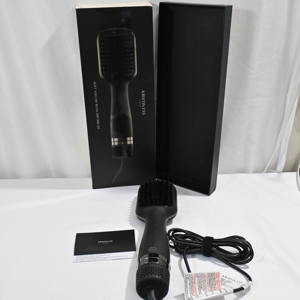 Kristen Ess Hair Soft Volume Blow Dry Brush Black‎ 3 winds speed